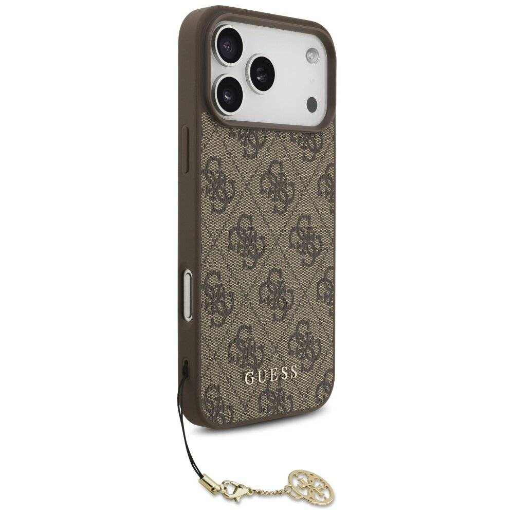 Guess 4G Charms Collection MagSafe Hülle iPhone 17 Pro Max - Braun