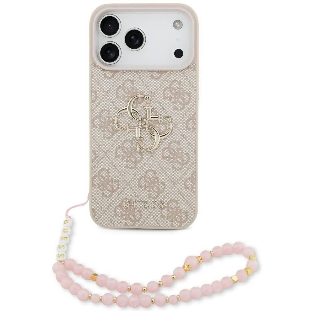 Guess 4G Strap Classic Logo Hülle iPhone 17 Pro Max - Rosa