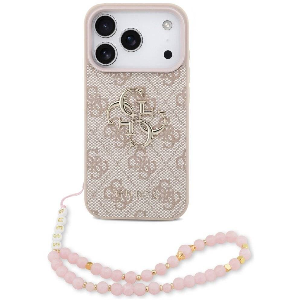 Guess 4G Strap Classic Logo Hülle iPhone 17 Pro - Rosa