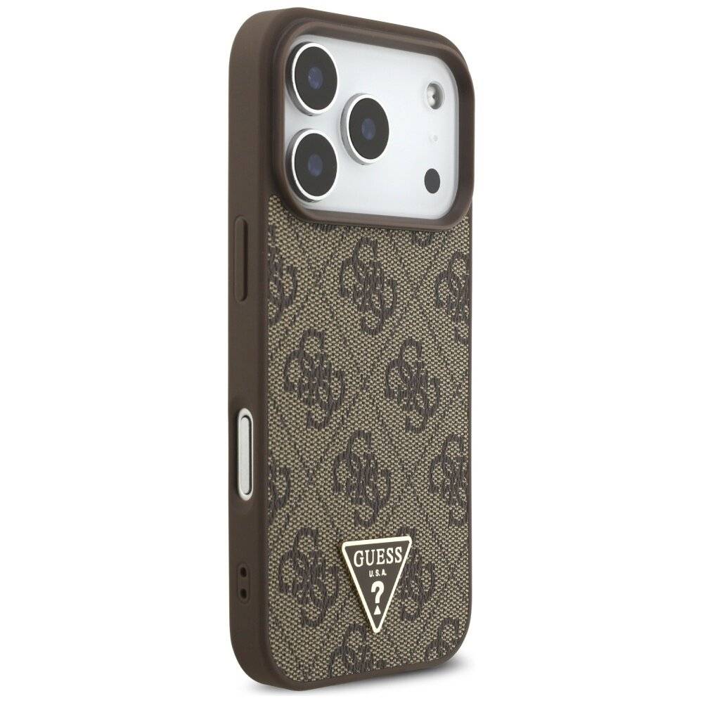 Guess 4G Strap Triangle Logo MagSafe Hülle iPhone 17 Pro - Braun