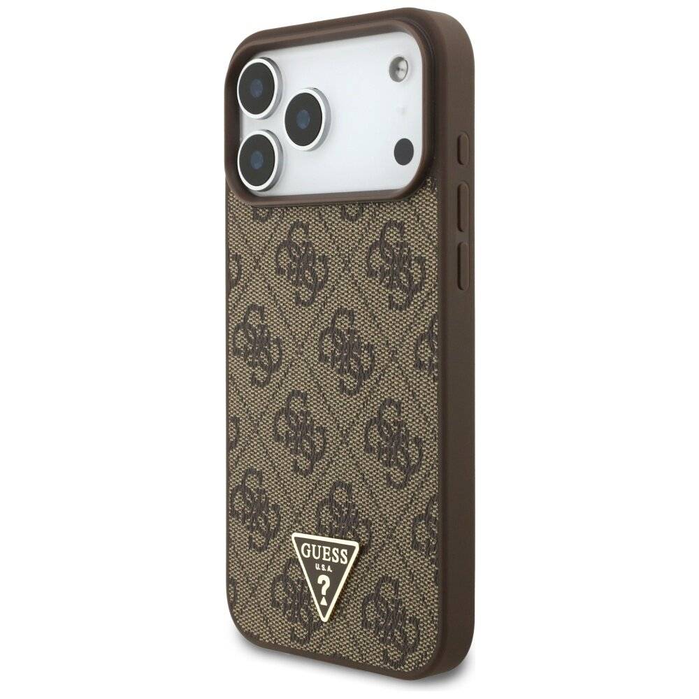 Guess 4G Strap Triangle Logo MagSafe Case iPhone 17 Pro Max - Braun