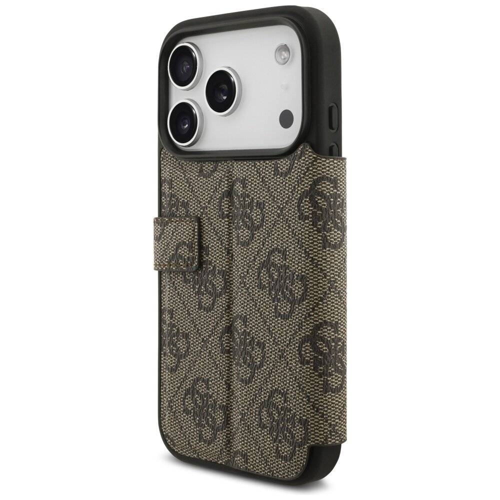 Guess Book 4G Metal Logo Case iPhone 17 Pro - Braun