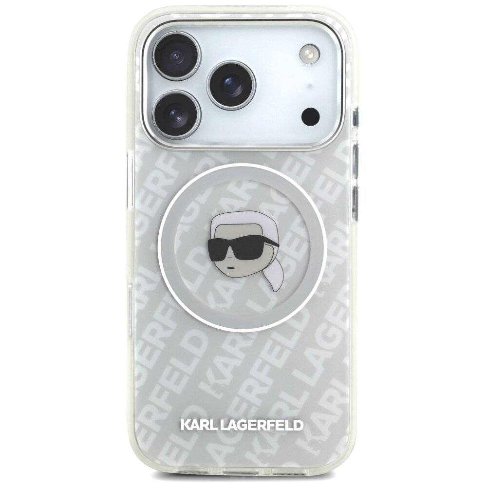 Karl Lagerfeld IML Karl Head Logo MagSafe Case für iPhone 17 Pro Max - Grau
