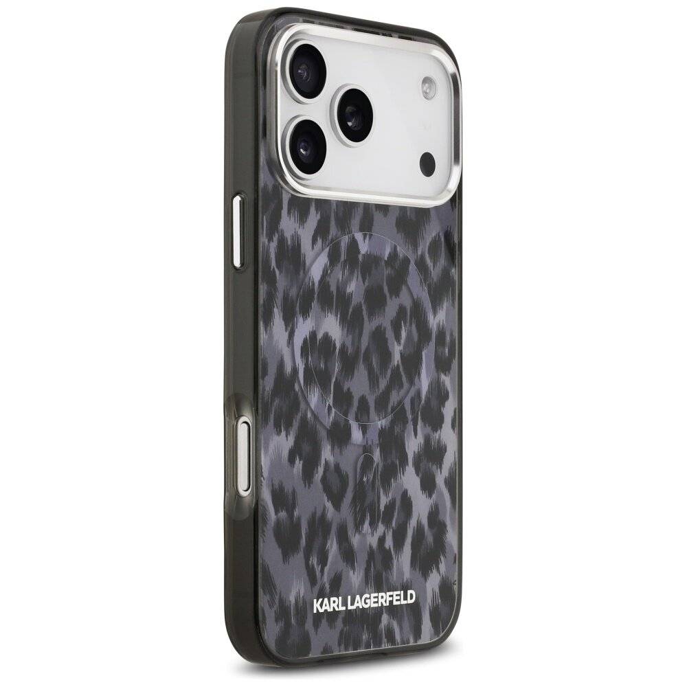 Karl Lagerfeld IML Leopard Pattern MagSafe Case iPhone 17 Pro Max - Schwarz