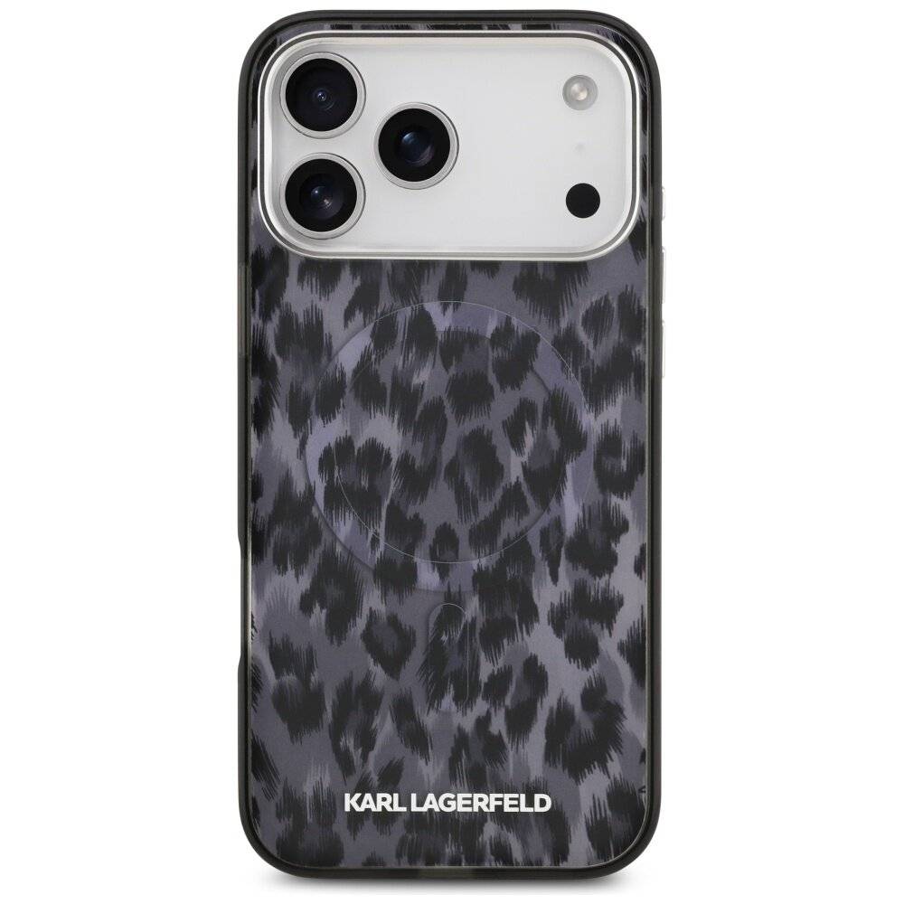 Karl Lagerfeld IML Leopard Pattern MagSafe Case iPhone 17 Pro Max - Schwarz