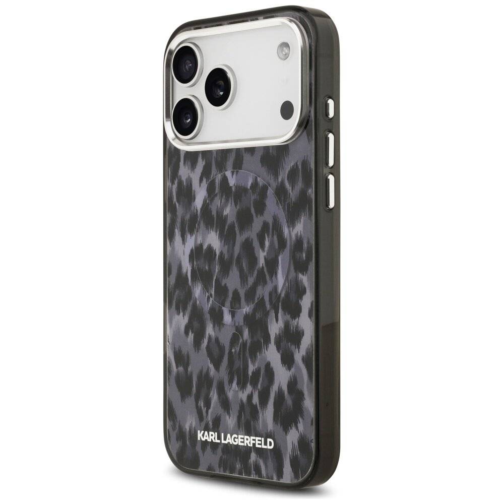 Karl Lagerfeld IML Leopard Pattern MagSafe Case iPhone 17 Pro Max - Schwarz