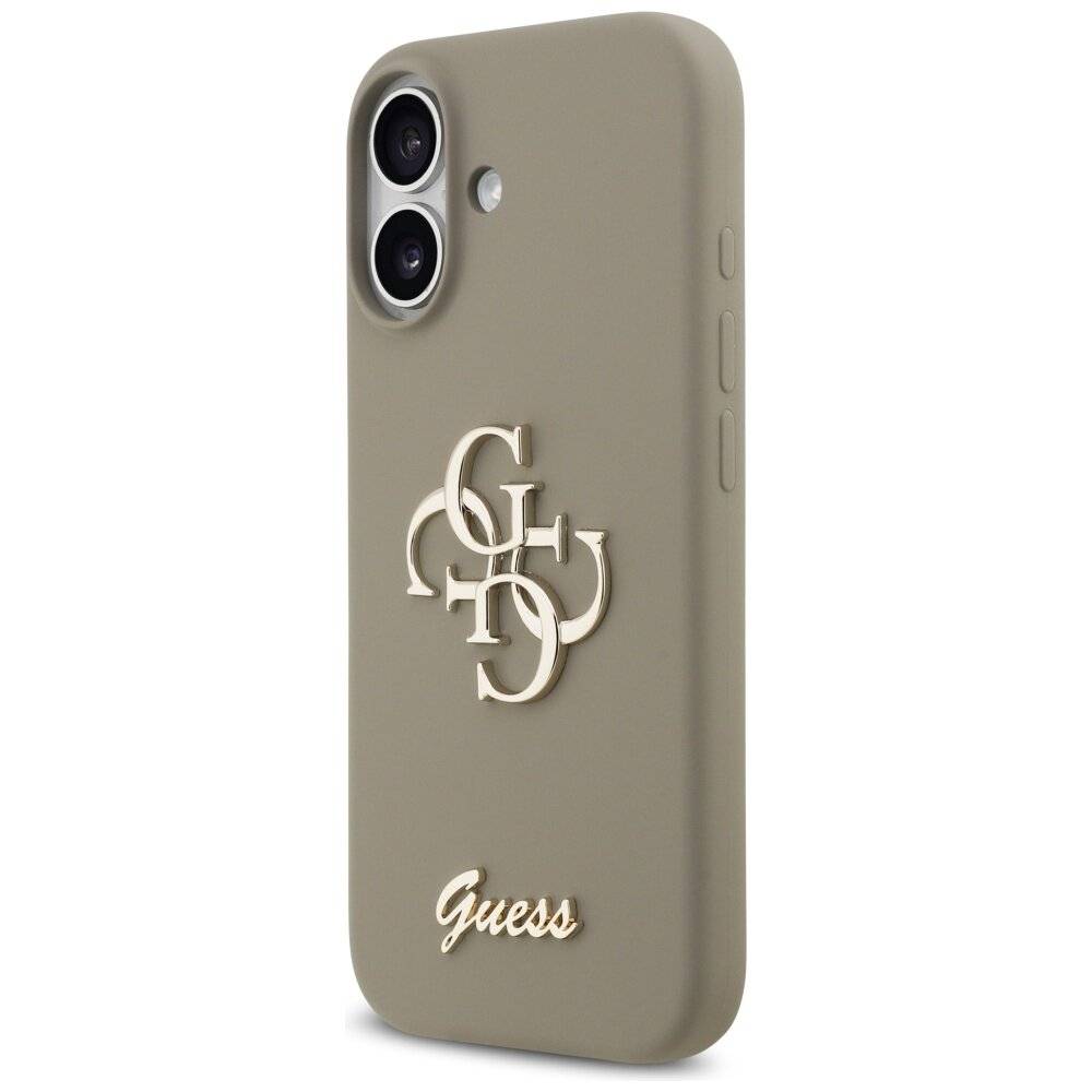 Guess Silikon Big 4G Script Case iPhone 17 - Braun