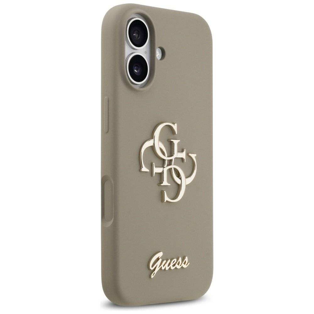 Guess Silikon Big 4G Script Case iPhone 17 - Braun
