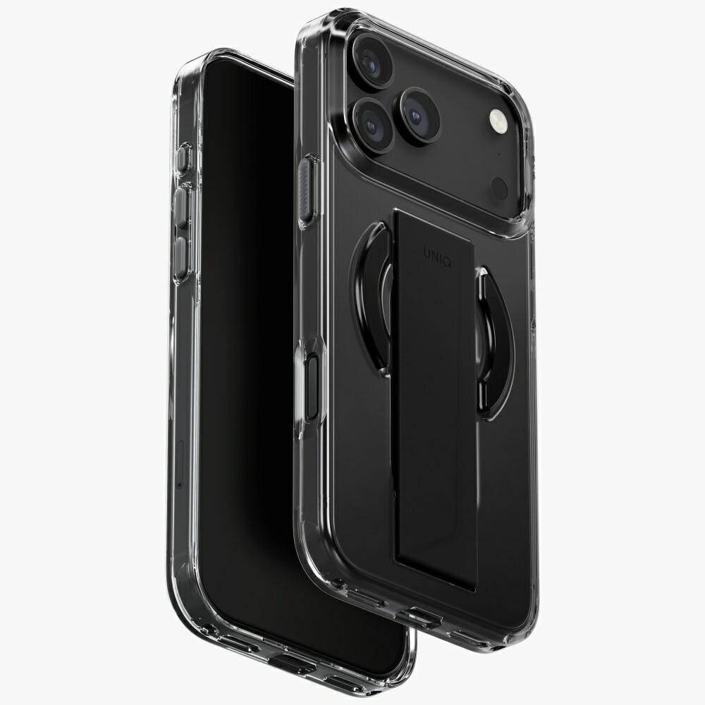 Ein Smartphone mit einer Displayschutzfolie, auf dem ein gelbes Schildsymbol angezeigt wird. Die Verpackung daneben trägt die Aufschrift „3mk premium protection FlexibleGlass™