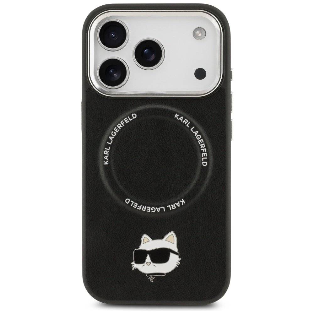Karl Lagerfeld Choupette Pin MagSafe Case iPhone 17 Pro - Schwarz