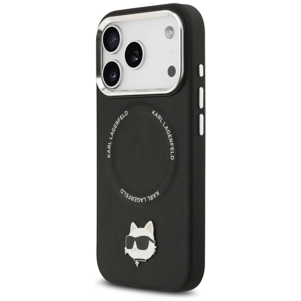 Karl Lagerfeld Choupette Pin MagSafe Case iPhone 17 Pro - Schwarz