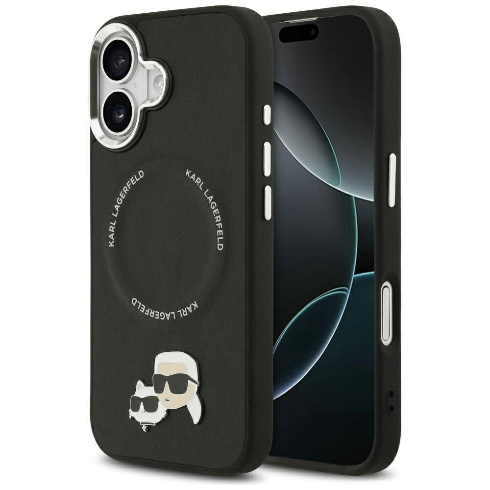 Karl Lagerfeld & Choupette Pins MagSafe Case iPhone 17 - Schwarz