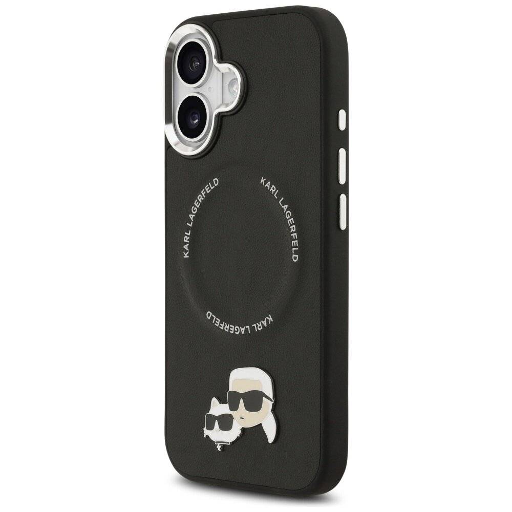 Karl Lagerfeld & Choupette Pins MagSafe Case iPhone 17 - Schwarz
