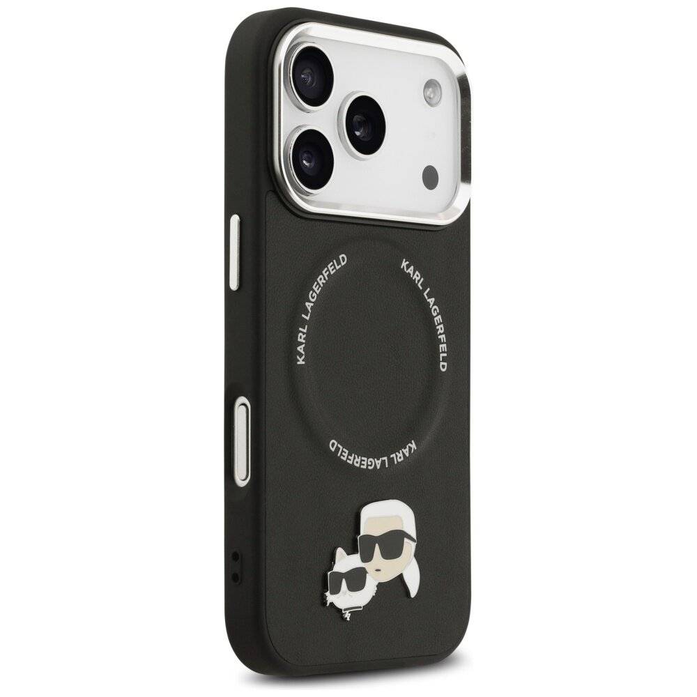 Karl Lagerfeld & Choupette Pins MagSafe Case iPhone 17 Pro - Schwarz