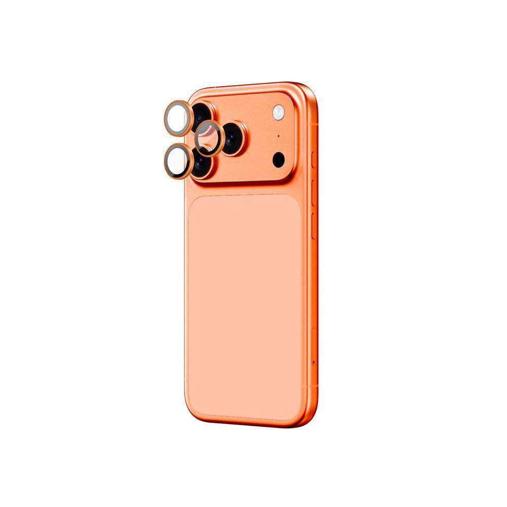 AmazingThing Linsenglas für iPhone 17 Pro / Pro Max - mit orangefarbenem Rahmen