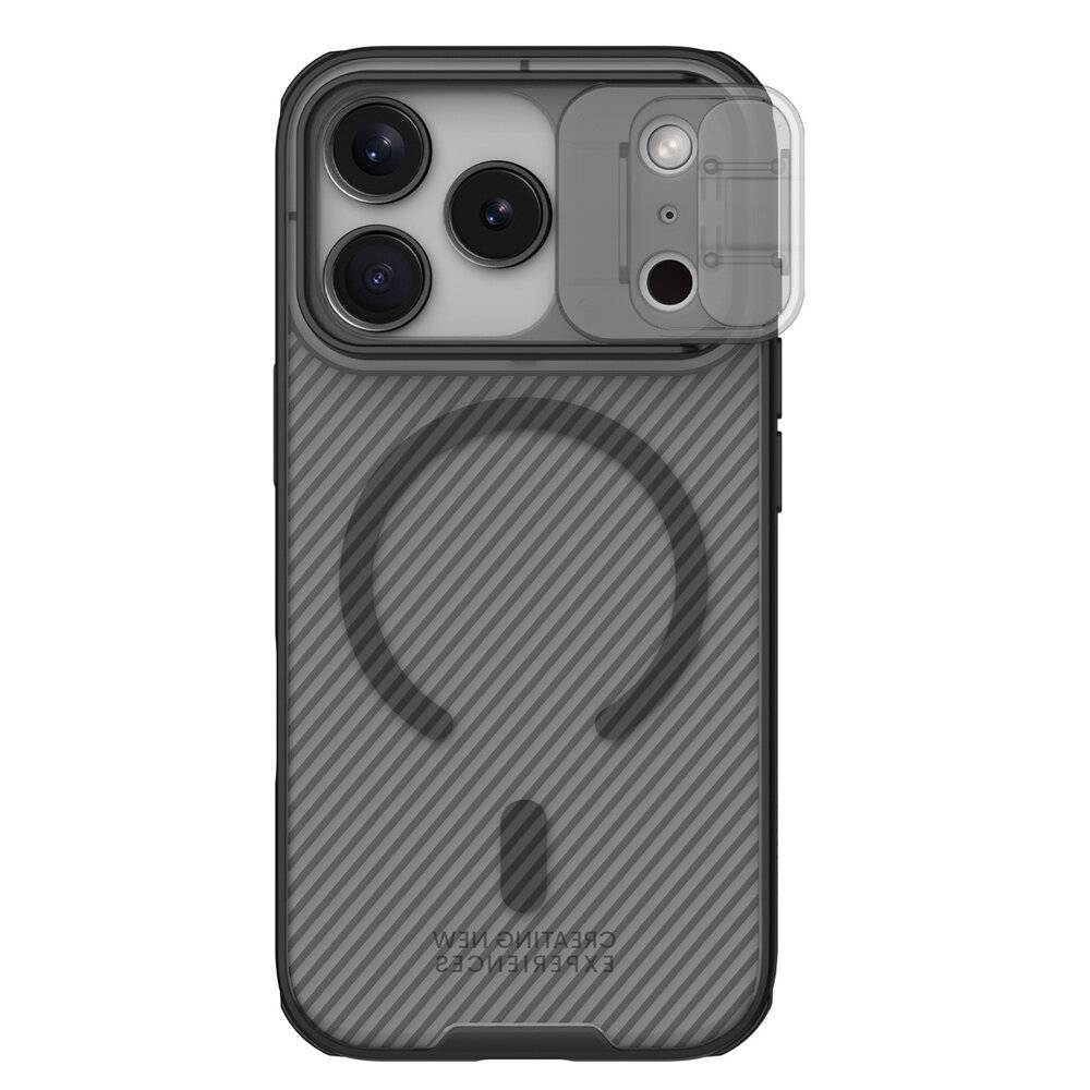 Nillkin CamShield Pro MagSafe-kompatible Hülle für iPhone 17 Pro – Transparent Schwarz