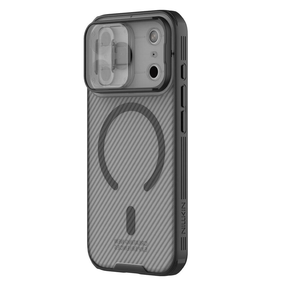 Nillkin CamShield Pro MagSafe-kompatible Hülle für iPhone 17 Pro – Transparent Schwarz