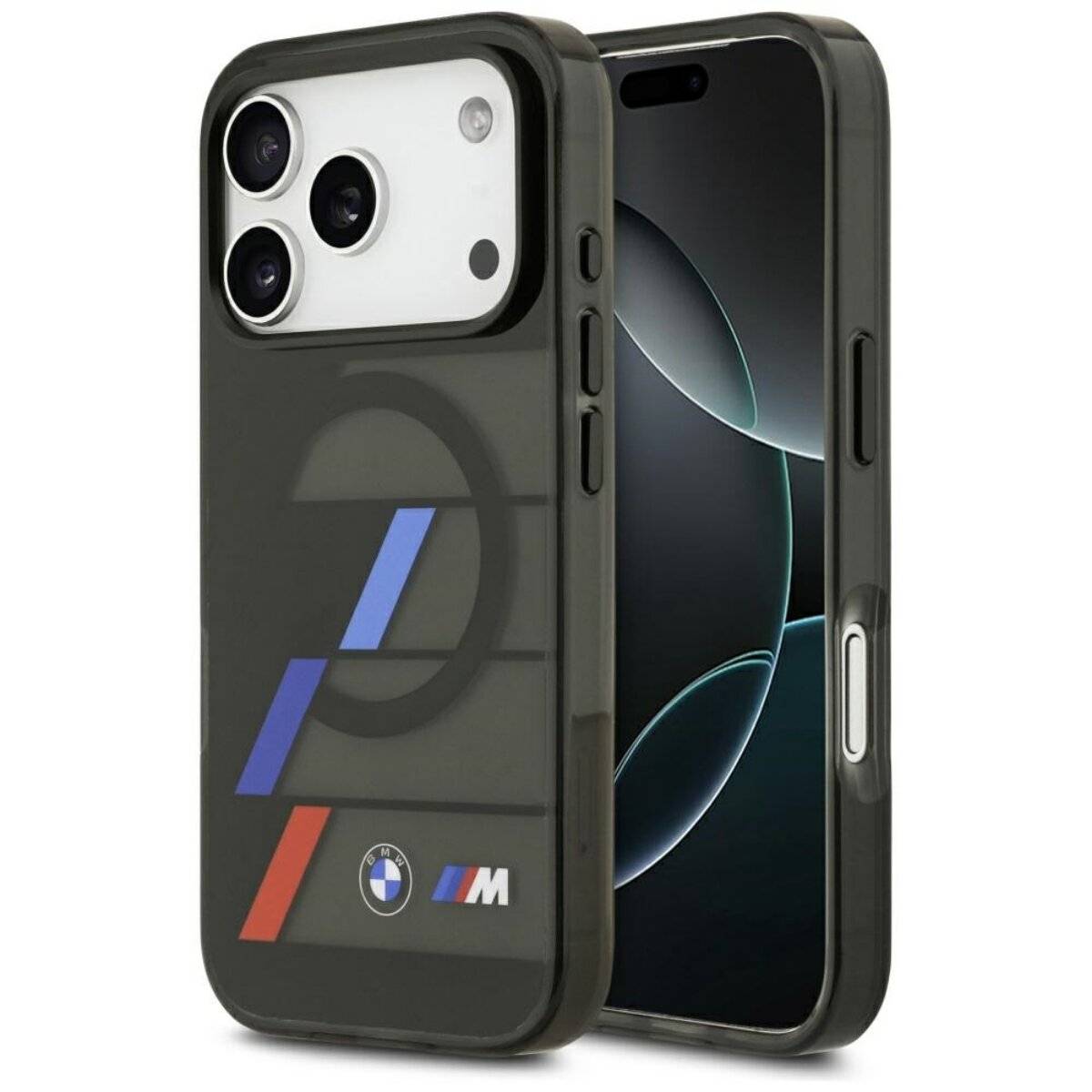BMW M Hybrid Hülle kompatibel mit iPhone 17 Pro Max Magnetring schwarz