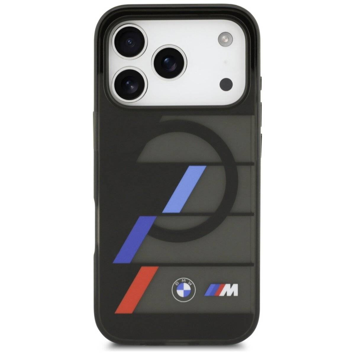BMW M Hybrid Hülle kompatibel mit iPhone 17 Pro Max Magnetring schwarz