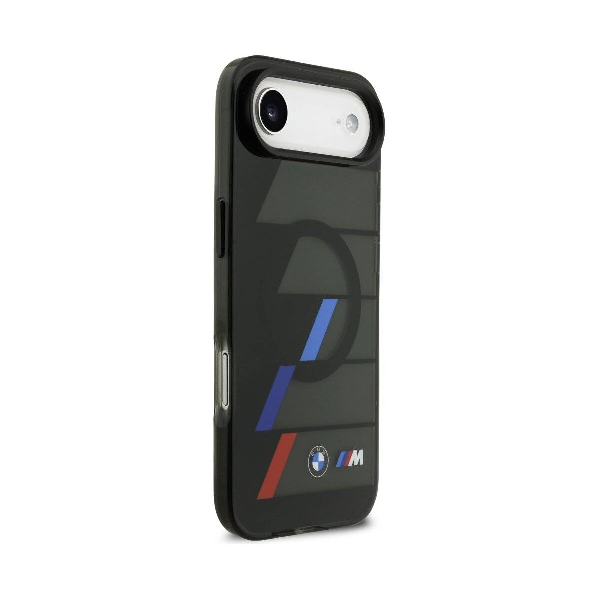 BMW M IML Metallknöpfe, dreifarbige Linien, MagSafe-Hülle für iPhone Air – Schwarz