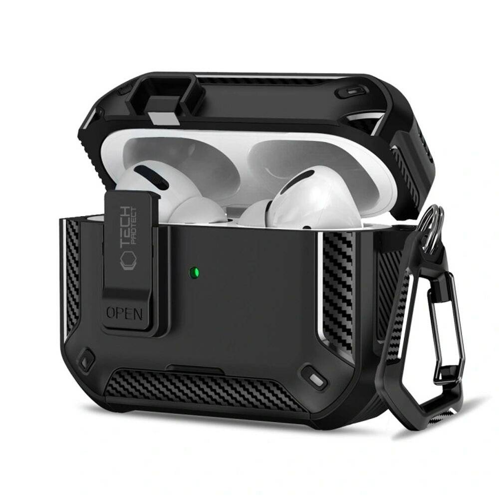 Tech-Protect Carbonox MagSafe Hülle für AirPods Pro - Schwarz