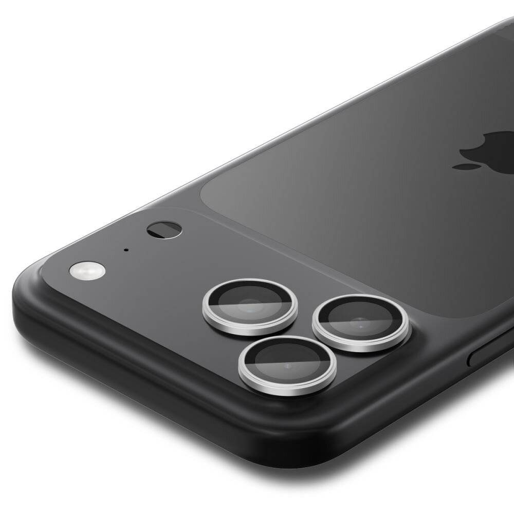 Spigen Optik Pro GLAS.TR „EZ FIT“ Kamera-Cover 2er-Pack iPhone 16 / Max 17 - Silber