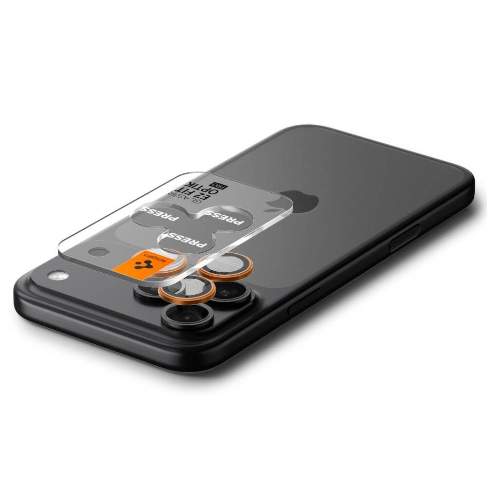 Spigen Optik Pro Kameralinsenglas für iPhone 16 Pro / Max / 17 Pro / Max – Orange