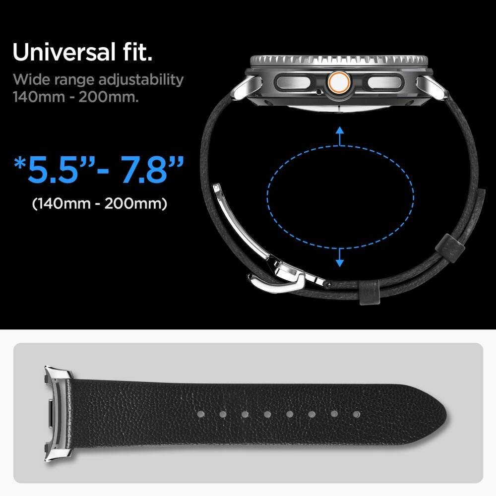 Spigen Enzo Armband für Samsung Galaxy Watch 40/44/46 mm - Schwarz