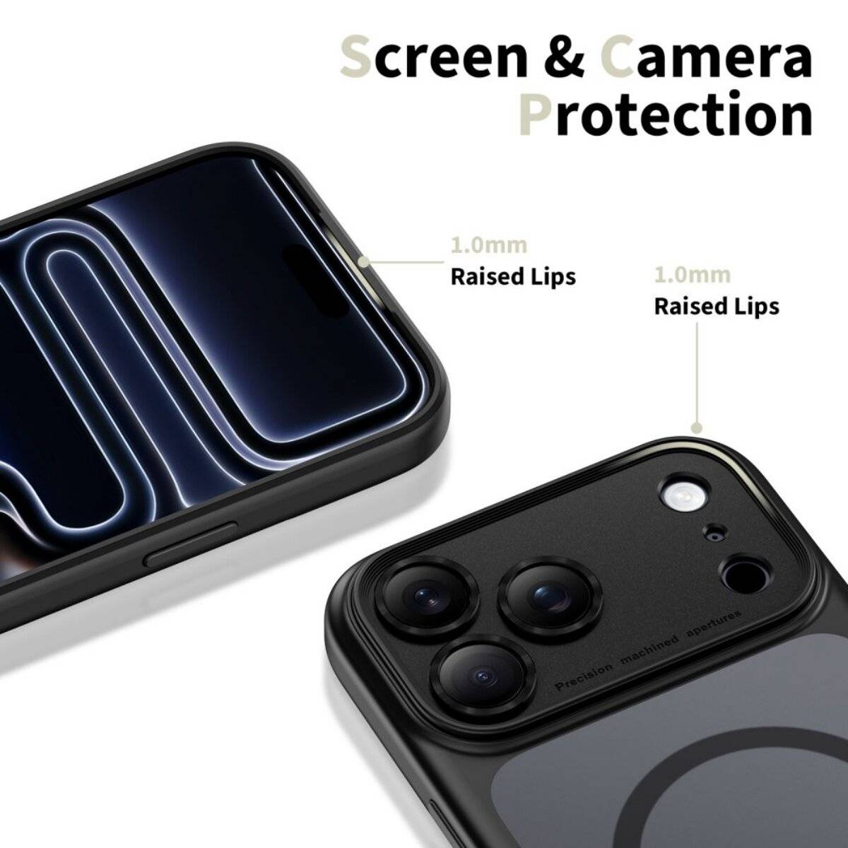 Tech-Protect Magpeak Magsafe CC Case für iPhone 17 Pro - Mattschwarz