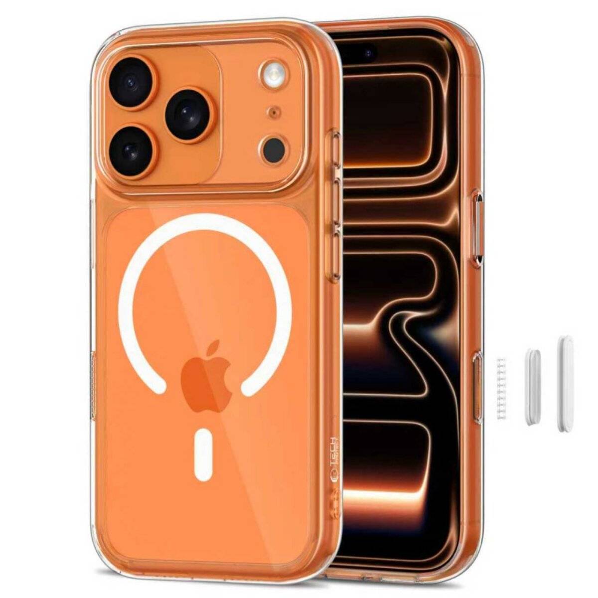 Tech-Protect Magpeak Magsafe CC Case für iPhone 17 Pro - Transparent