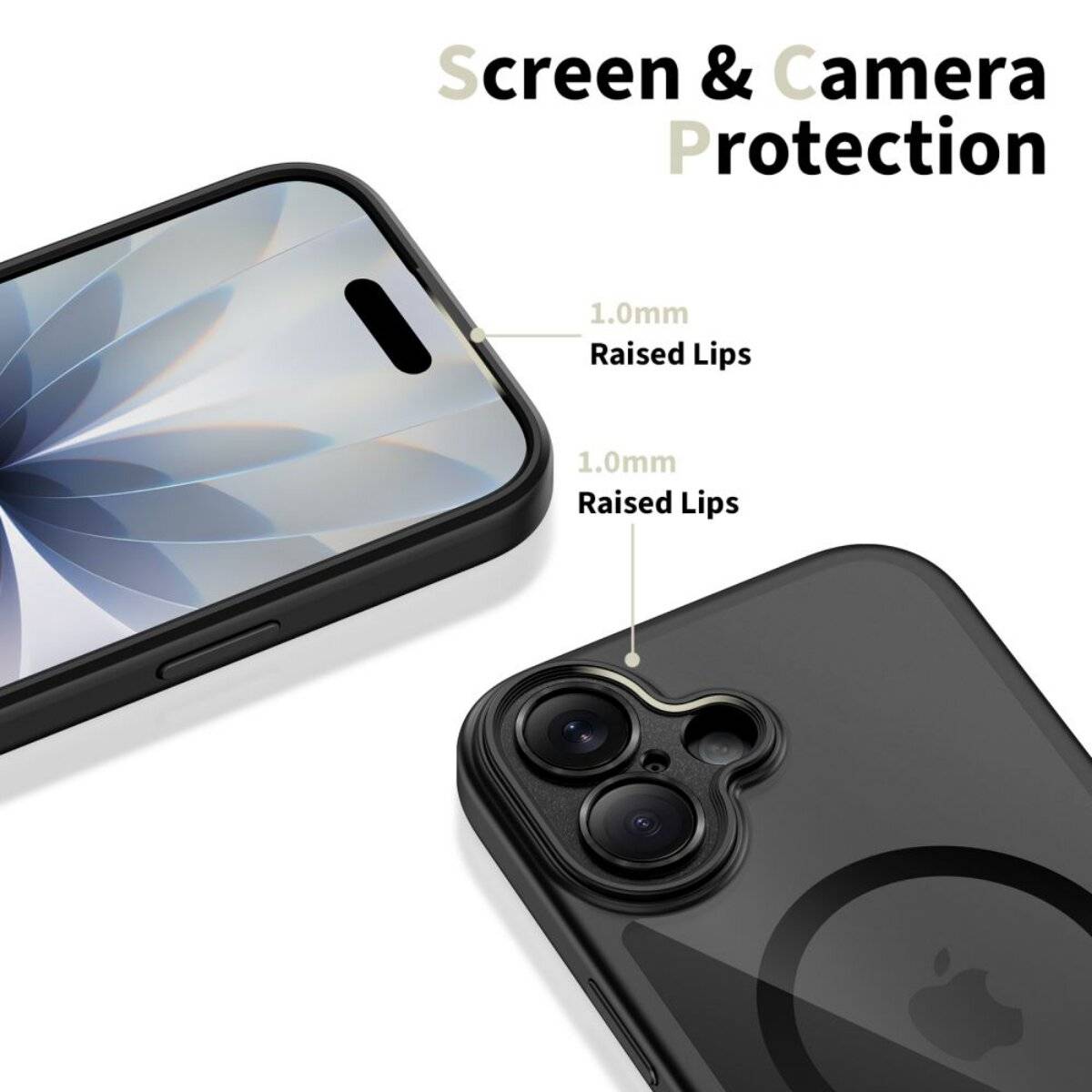 Tech-Protect Magpeak Magsafe CC Hülle für iPhone 17 - Klares Schwarz