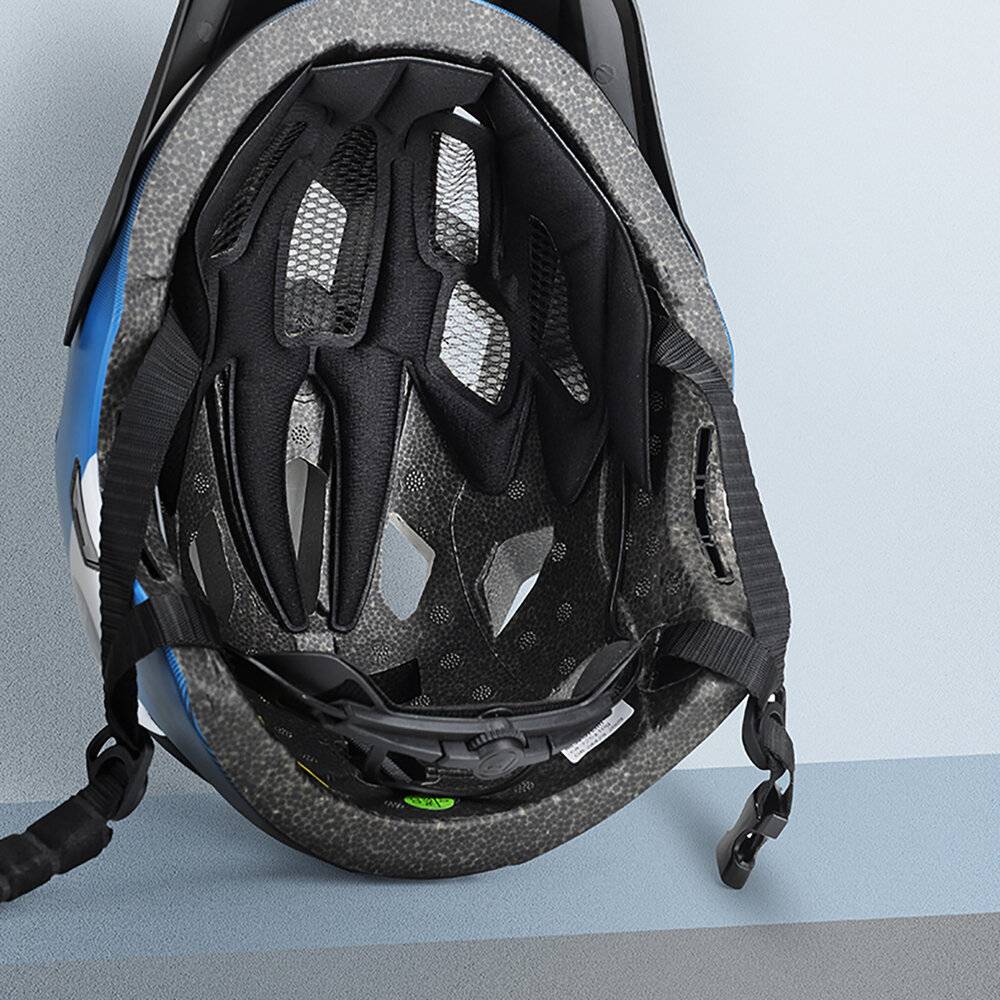 Rockbros TS-61 10110061001 Kinderfahrradhelm abnehmbarem Kinnschutz, Größe S 48–54 – Blau