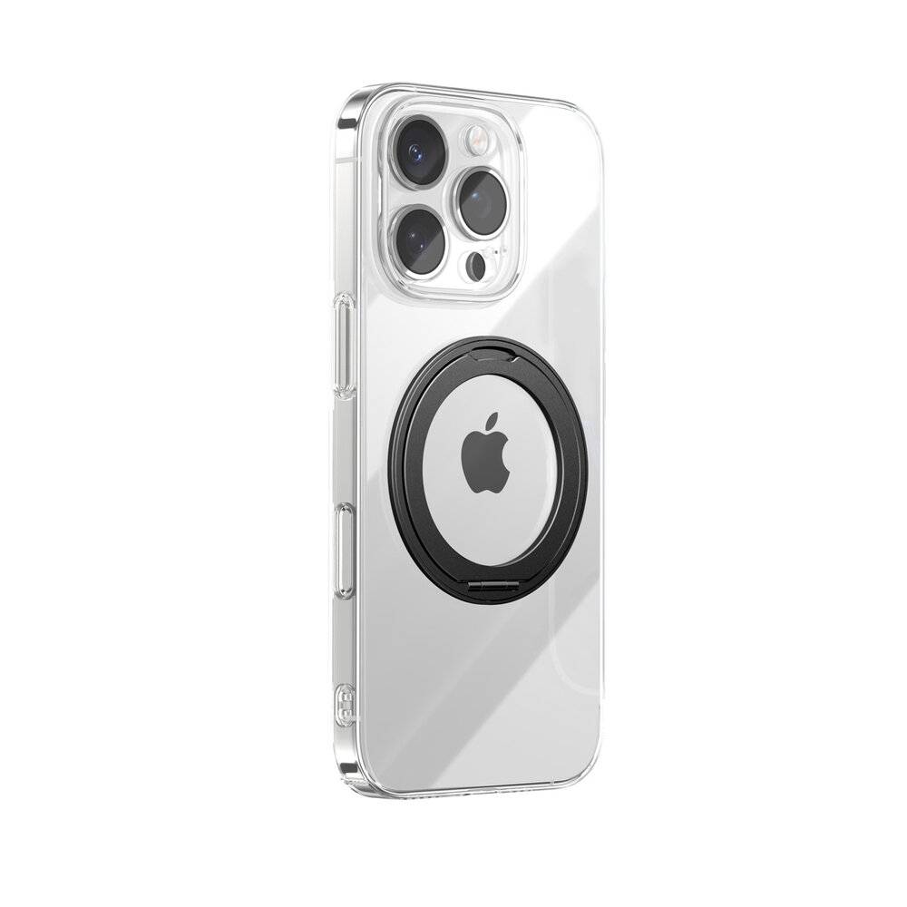 Joyroom JR-16JL6 Ultradünne, MagSafe-kompatible Hülle iPhone 16 Pro 360°-Ringständer – Schwarz