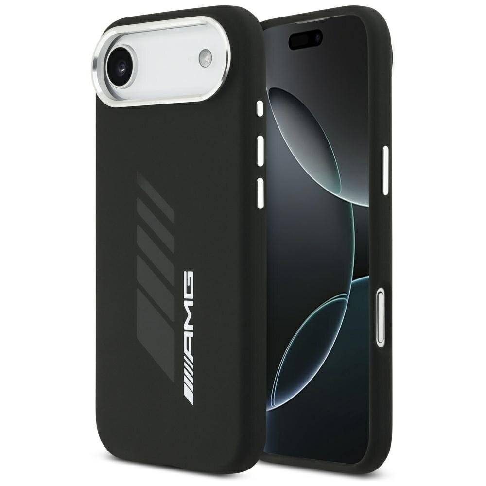 AMG Silikon-Übergröße-Rhombus-MagSafe-Hülle für iPhone Air – Schwarz