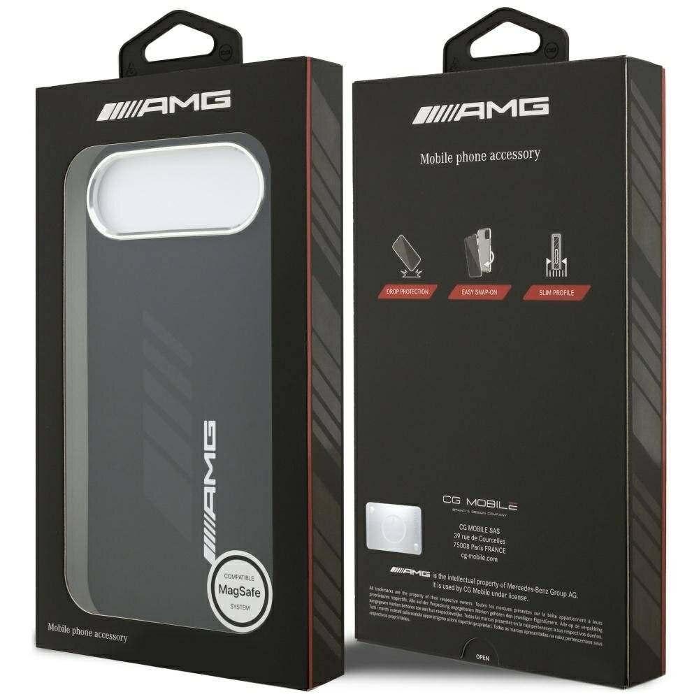 AMG Silikon-Übergröße-Rhombus-MagSafe-Hülle für iPhone Air – Schwarz