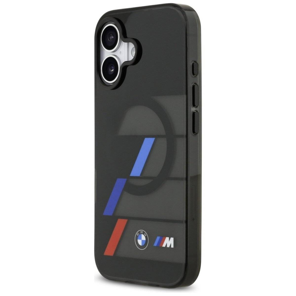 BMW M IML Metallknöpfe, dreifarbige Linien, MagSafe-Hülle iPhone 17 - Schwarz