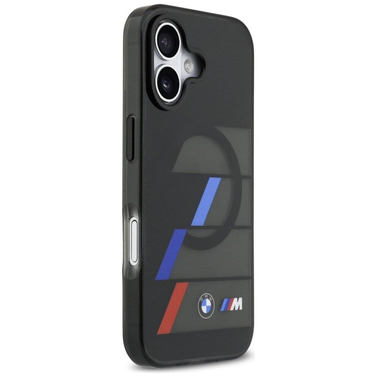 BMW M IML Metallknöpfe, dreifarbige Linien, MagSafe-Hülle iPhone 17 - Schwarz