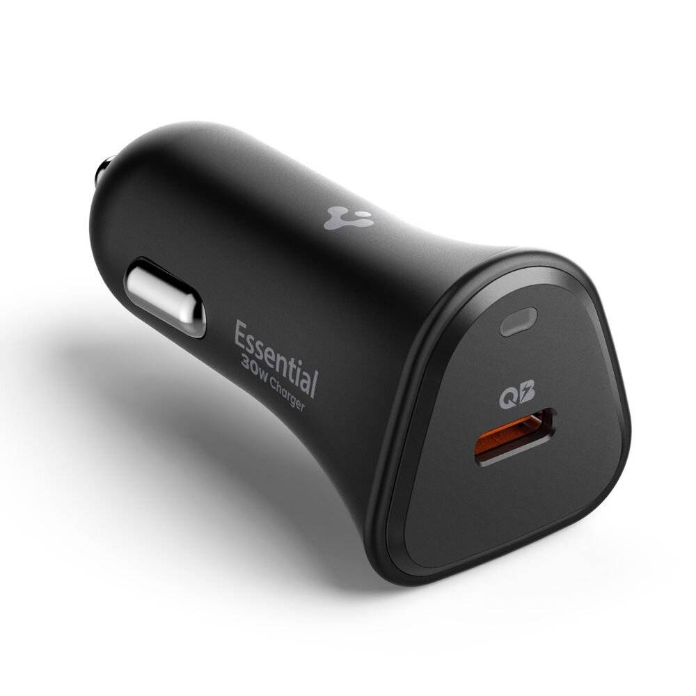Spigen Essential EV301 30W Autoladegerät – Schwarz