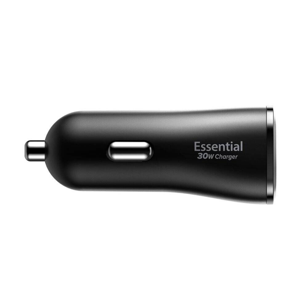 Spigen Essential EV302 30W 2-Port USB-A Autoladegerät – Schwarz