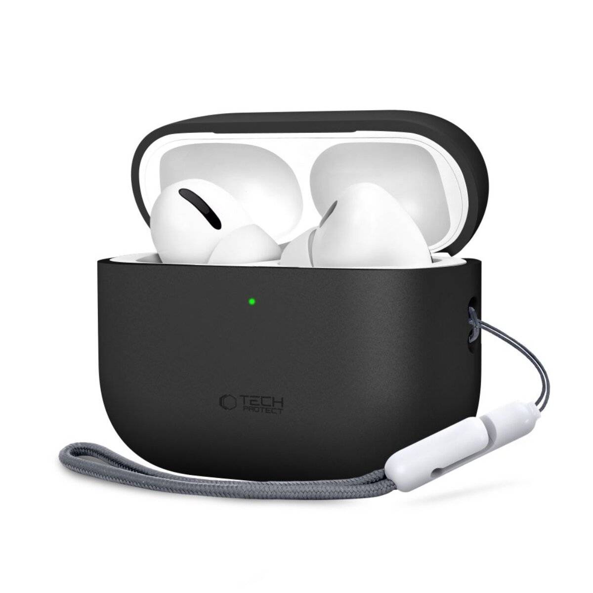 Tech-Protect Silikonhülle kompatibel mit AirPods Pro 3 Schwarz