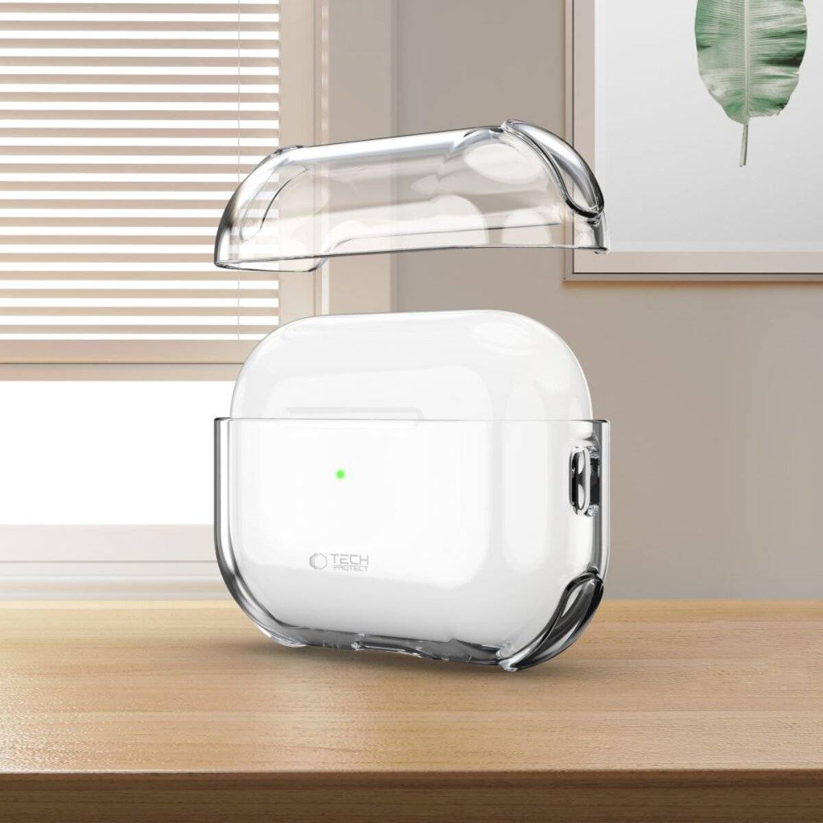 Tech-Protect Bounce Schutzhülle für AirPods Pro 3 mit Schlüsselanhänger Transparent