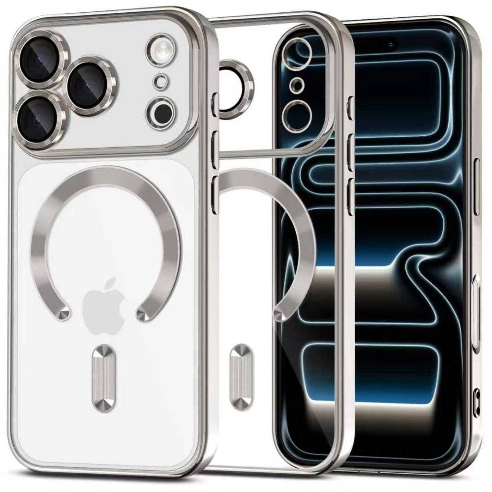 Tech-Protect MagFlex MagSafe Hülle für iPhone 17 Pro Max – Transparent Silber