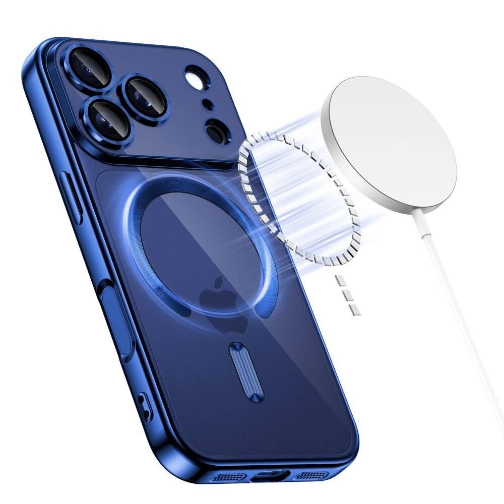 Tech-Protect MagFlex MagSafe Hülle für iPhone 17 Pro – Transparentes Marineblau