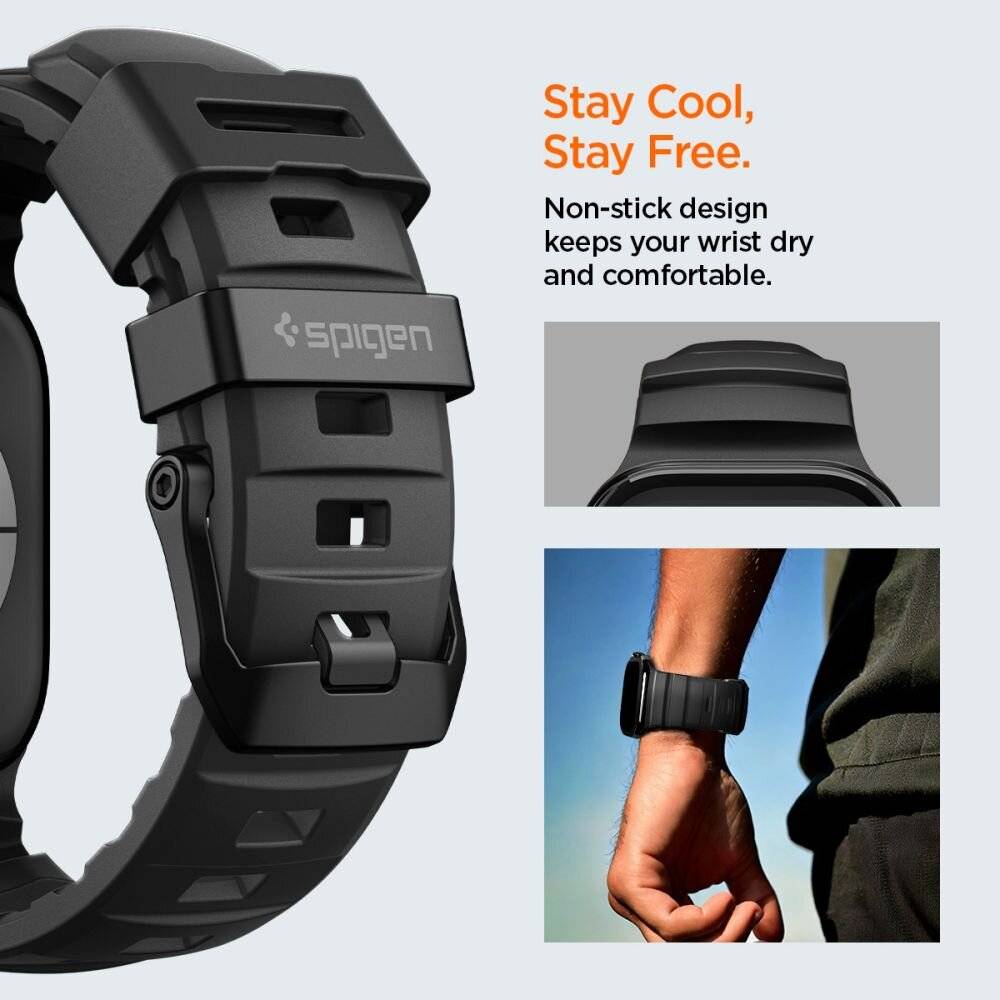 Spigen WBS2 Armband für Apple Watch 44 / 45 / 46 / 49 mm - Schwarz