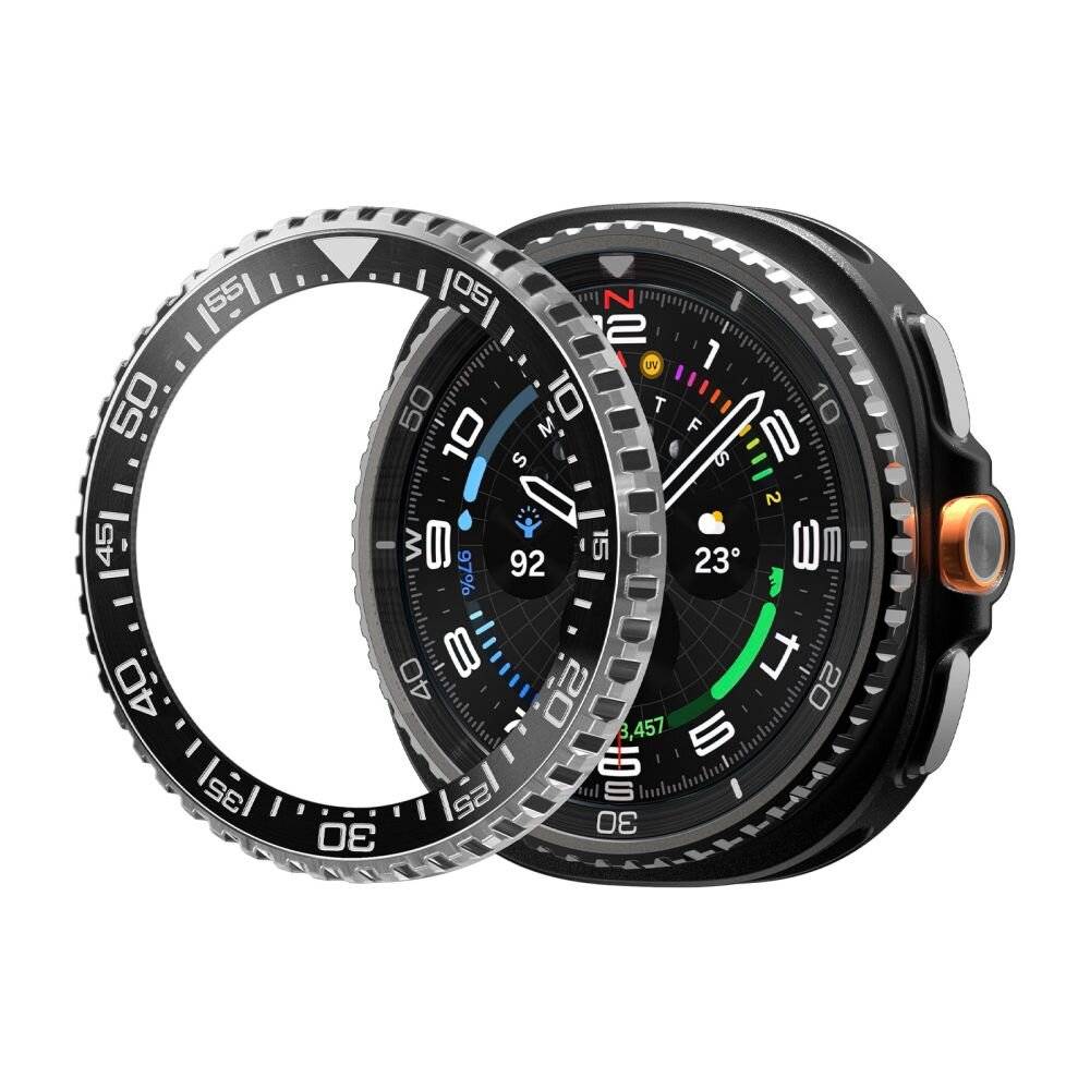 Spigen Bezel Tune Pro Diverna Schutzhülle für Samsung Galaxy Watch 8 Classic 46 mm – Schwarz