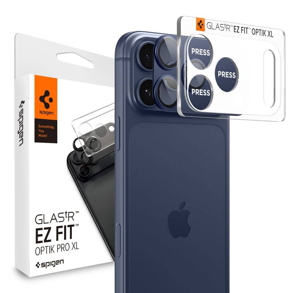 Spigen Optik Pro XL Kameralinsenglas für iPhone 17 Pro – Marineblau