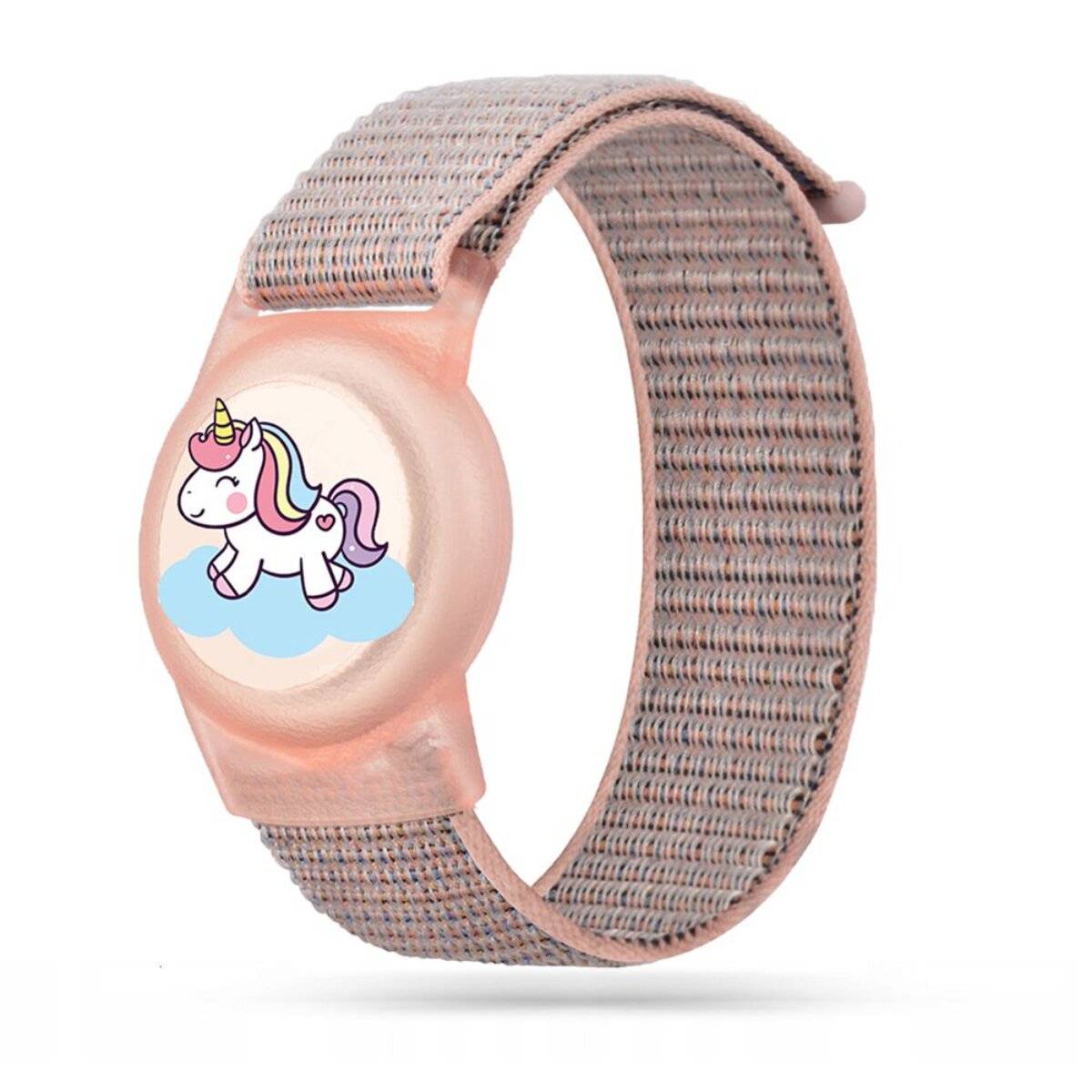 Tech-Protect Nylon-Armband kompatibel mit AirTag 1/2 Rosa