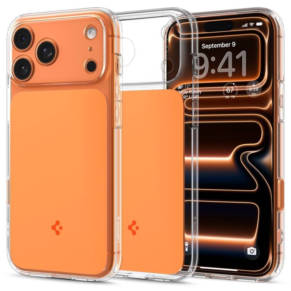 Spigen Thin Fit MagSafe Hülle iPhone 17 Pro Max – Transparentes Orange