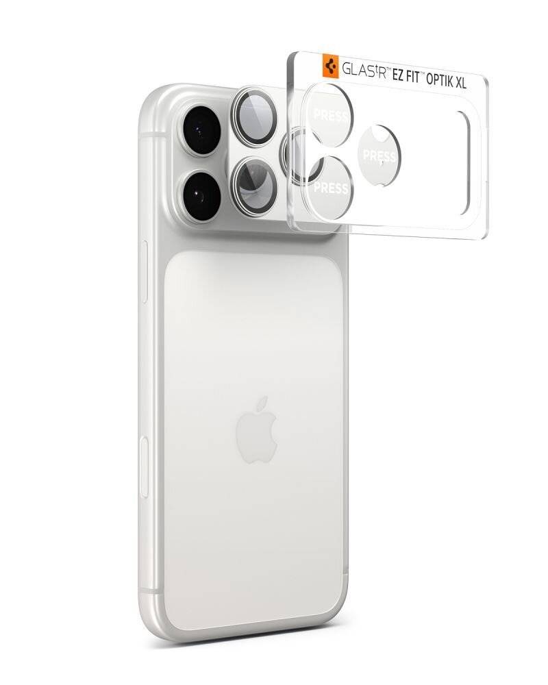 Spigen Optik Pro XL Kameralinsenglas für iPhone 17 Pro Max – Silber