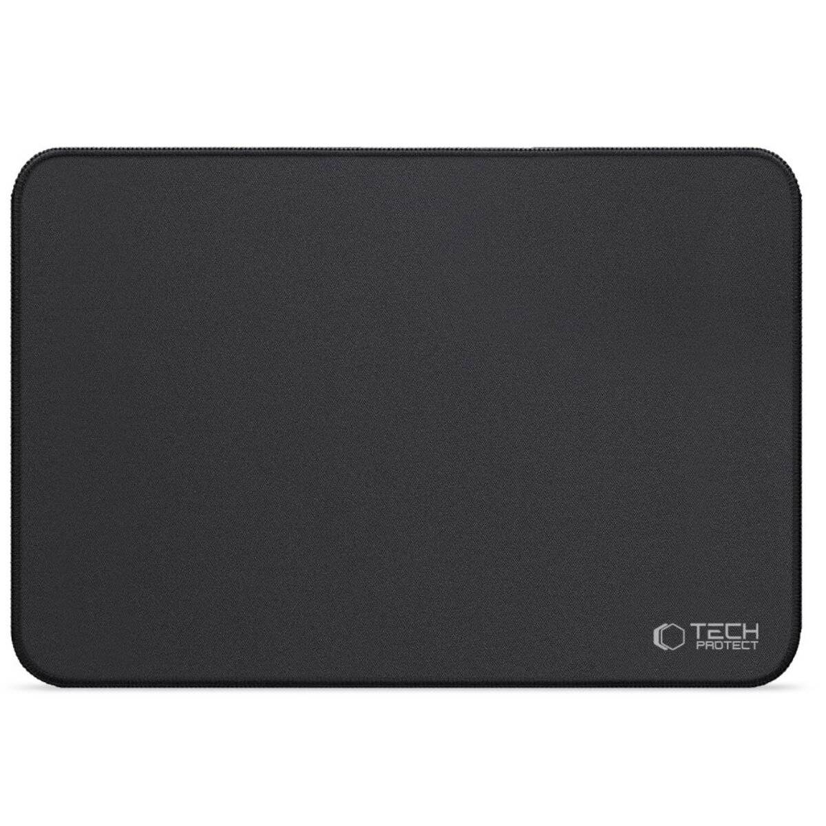 Eine schwarze rechteckige Laptop-Tasche mit abgerundeten Ecken, mit dem 